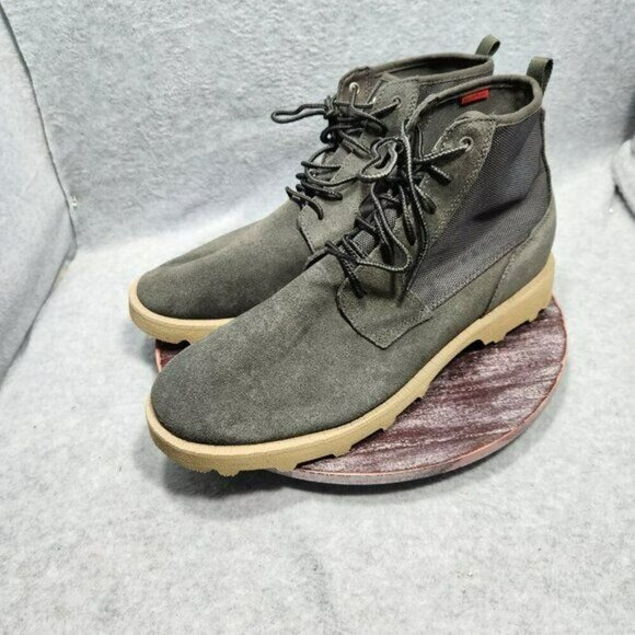 Sorel Caribou Chukka Boots Waterproof Gray Suede Men's Size 14 - Picture 1 of 12
